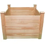 Dřevěný vyvýšený záhon LanitPlast Holzkiste 4, š. 104 × d. 104 × v. 77 cm (natur)