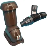 VENTEO 125 - Odvětrávací střešní komplet pr. 125 mm, Grande, hnědá