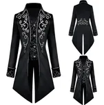 Pánský plášť TTOKGZG 01 černý steampunk XL