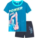 KUGO CHLAPECKÉ PYŽAMO-LETNÍ KOMPLET TM9219 VELIKOSTI 98-128 Velikost: 128, Barva: Tyrkys/tm.modrá