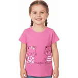 DÍVČÍ TRIČKO S KOČKOU NOVINKA Barva: Růžová, Velikost: 110