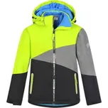 DĚTSKÁ ZIMNÍ BUNDA hrášková/šedá Kugo PB7352 (Dětská zimní zateplená bunda)