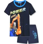 KUGO CHLAPECKÉ PYŽAMO-LETNÍ KOMPLET TM9219 VELIKOSTI 98-128 Velikost: 128, Barva: Tmavě modrá