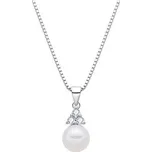 NB-2448 Střibrný náhrdelník s přírodní perlou