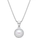 NB-2447 Střibrný náhrdelník s přírodní perlou