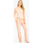 GINA dámské pyžamo dlouhé dámské Pyžama 2022 19143P Barva: Lichi, Velikost: XL