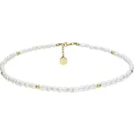 Manoki Perlový choker náhrdelník Zarina Gold - chirurgická ocel,