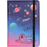 Patio Designový notes A5 Stitch black, 80 listů, motiv 3 planety