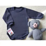 AMÁLKA Bavlněné jemně žebrované body dlouhý rukáv, tmavě šedé Velikost: 80