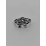 Stříbrný prsten s bílými zirkony