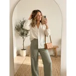 Sinsay - Žakárová košile s nafouknutými rukávy - krémová