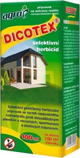 Selektivní herbicid Dicotex, různé varianty velikosti balení Objem: 500 ml