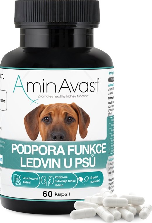 AminAvast Podpora funkce ledvin u psů 60 kapslí