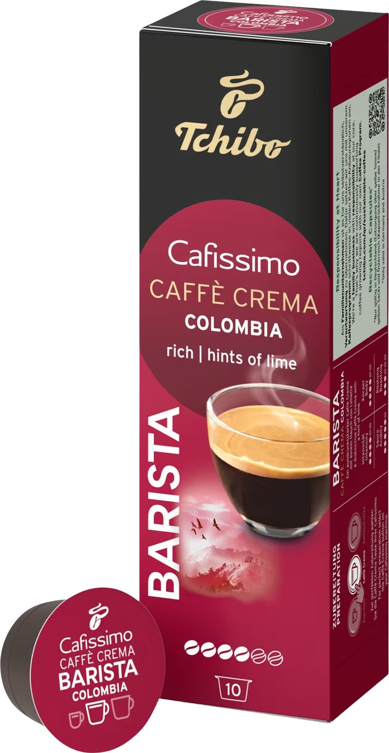 Tchibo Cafissimo Barista Caffe Crema Colombia, 10 kapslí