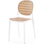 Halmar Židle K529 bílá/přírodní