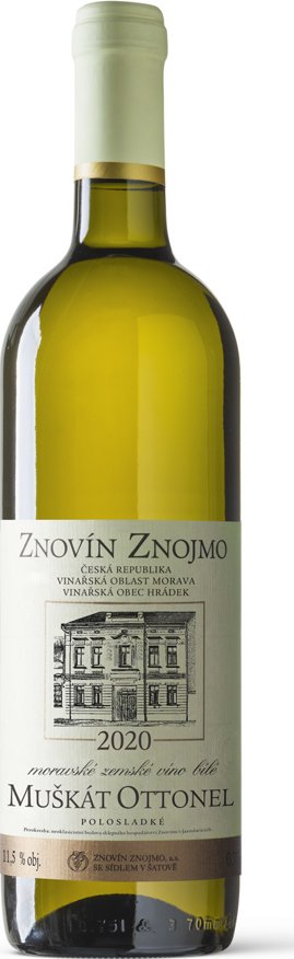 Znovín Muškát Ottonel 2020 moravské zemské víno 0,75 l (0380)