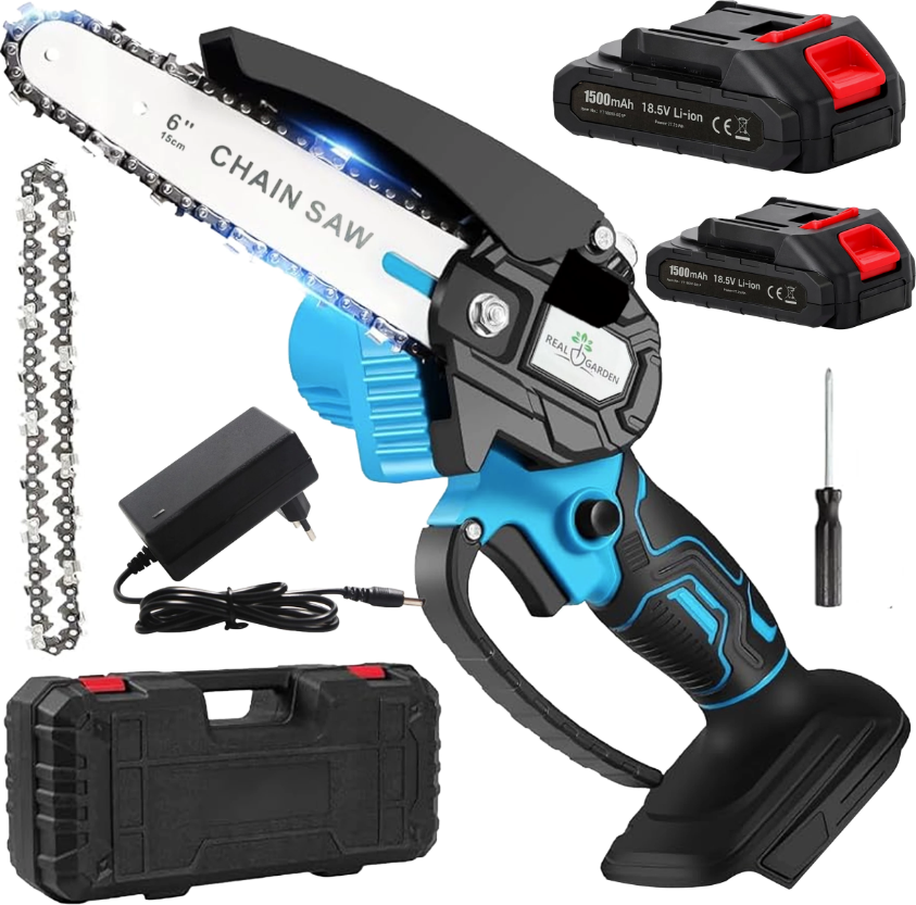 Aku řetězová pila s mazáním řetězu, 6", 2x18V ST1054 SKYTECH