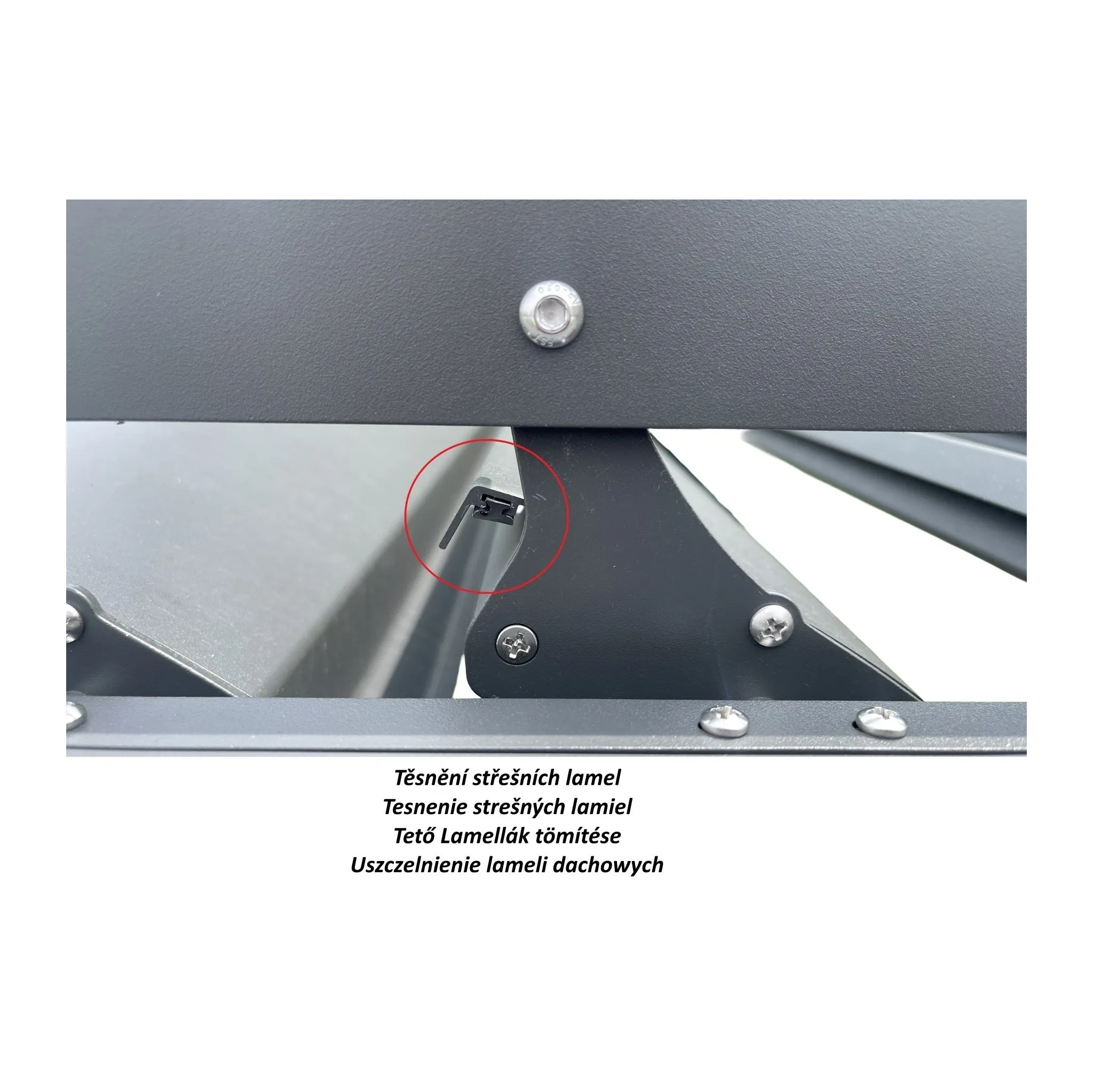 Fotografie 12 - Pergola Lanit Plast Bioclimatic 33 Premium 2,88 x 2,88 x 2,53 m antracit
