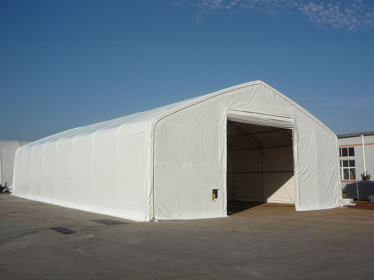 Plachtová Hala 9,15x15,25x6,1m, PVC 610g/m2, bílá