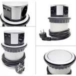 Bituxx Stolní výsuvná zásuvka stříbrná