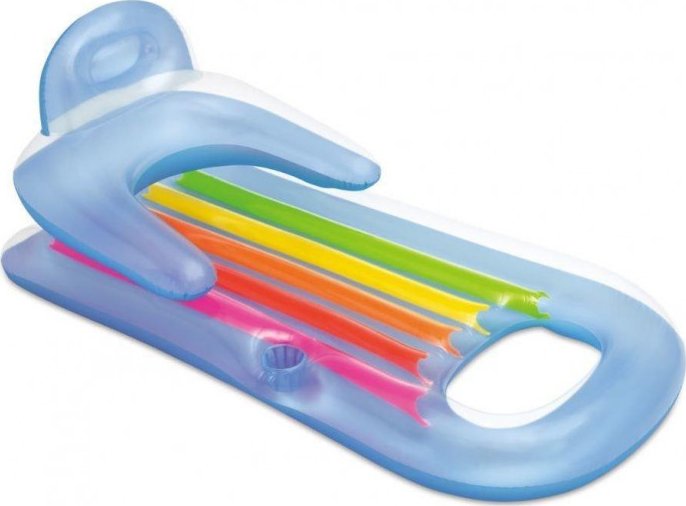 Lehátko nafukovací s opěradlem Intex 58802, modrá