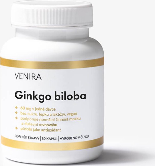 VENIRA ginkgo biloba, 80 kapslí