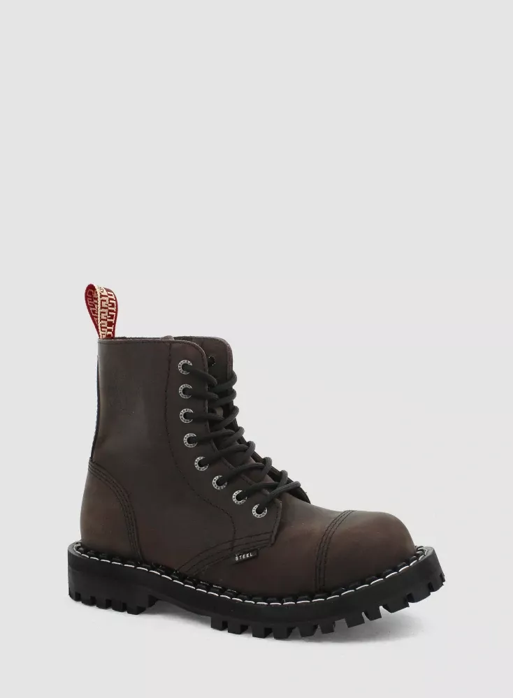 Steel boty 8 dírek 113/114/O/ crazy brown 26 (113/114 crazy brown 26)