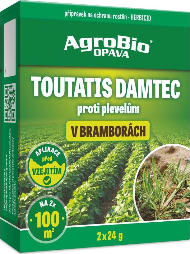 AgroBio OPAVA Herbicid do brambor, mrkve a hrachu Toutatis DamTec 2 × 24 g