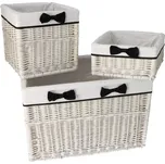 ČistéDřevo Proutěné zásuvky s látkou…