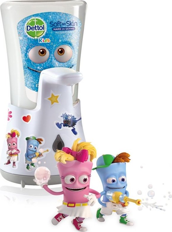 Dettol Kids Dobrodruh bezdotykový dávkovač mýdla a náplň, 250 ml