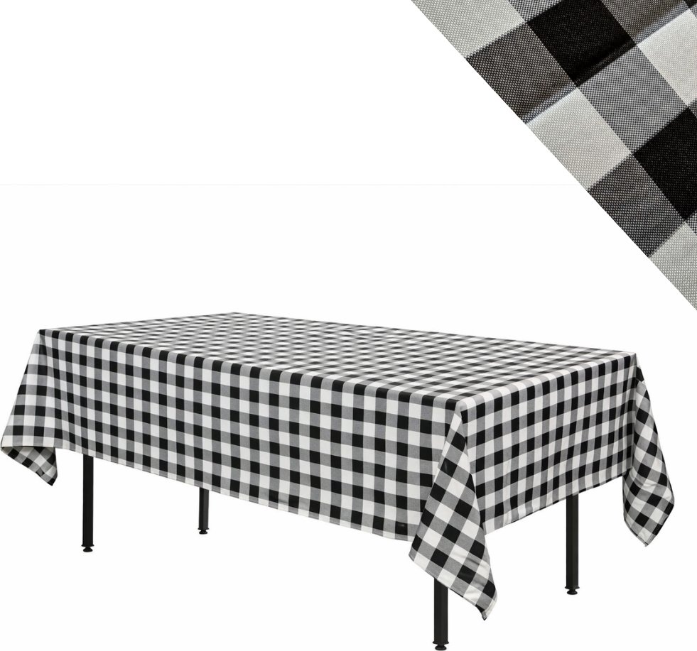 Technické parametry: Barva: černobílá kostka Materiál: 100 % polyester Gramáž: 180 g Vzor: „italská kostka“ Rozměry: 240 × 160 cm Vlastnosti: Lemováno Důležité informace: Lze prát v pračce (40 %) Teplota žehlení: 120 stupňů. Vyrobeno z jednoho kusu látky