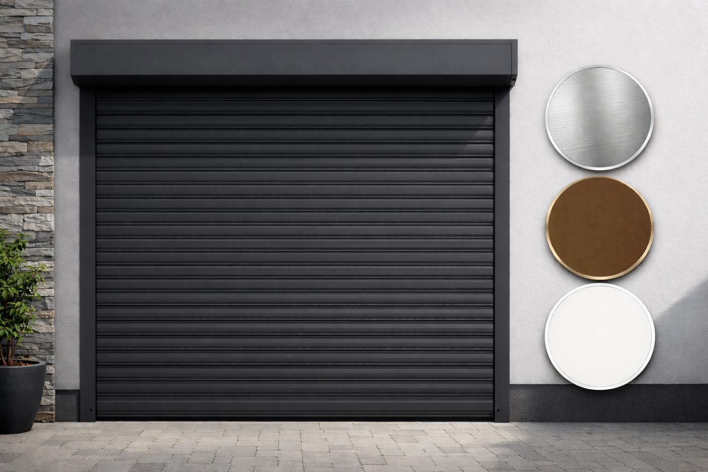 Rolovací garážová vrata GUARD77 do šířky 3500 mm do výšky 2000 mm