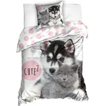 BedTex Povlečení Husky s kočičkou 140 x…