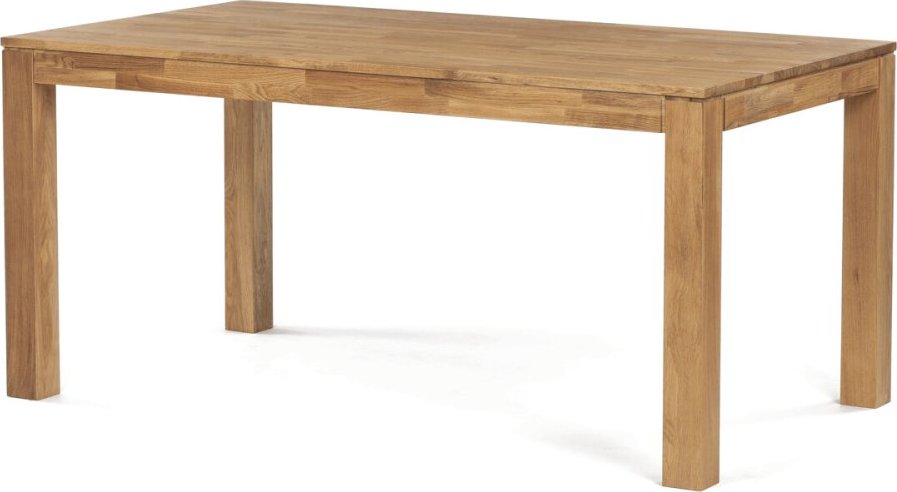 Jídelní stůl 160x90x75, masiv dub bílý, povrchová úprava olejem, nohy 8x8 cm