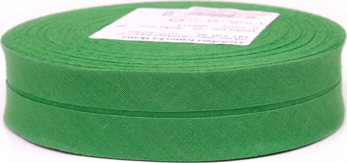 Šikmý proužek BAVLNA šíře 30mm, varianta 100100 bílá