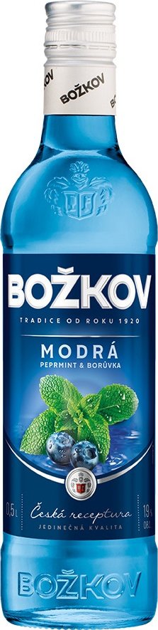 Božkov Modrá 19% 0,5l (holá láhev)