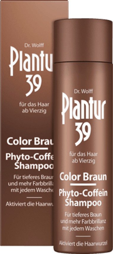 Plantur 39 Colour Brown Phyto-Coffein Shampoo barvící šampon pro hnědé vlasy 250 ml