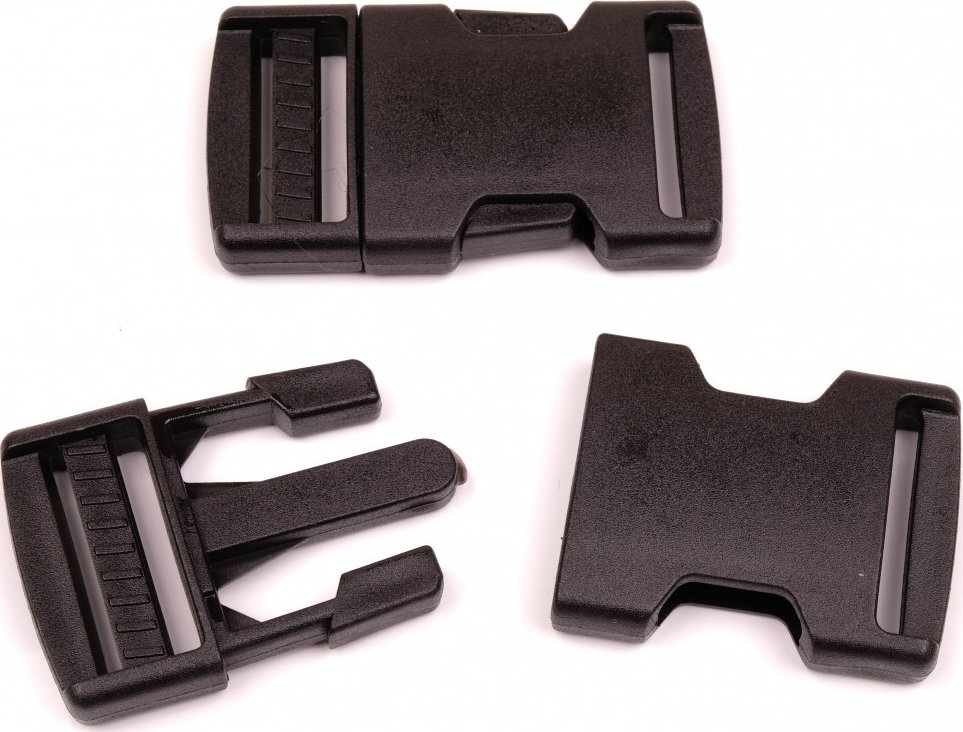 Spona trojzubec průvlek 3cm, varianta černá
