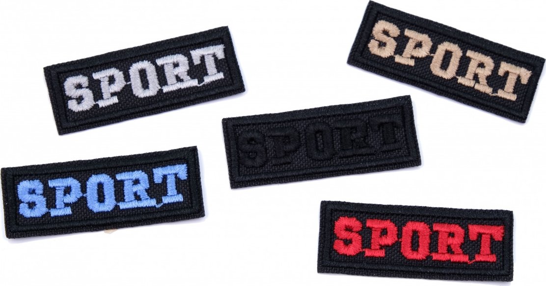 Aplikace nažehlovací 2464 SPORT vel.4x1,5cm, varianta mix barev