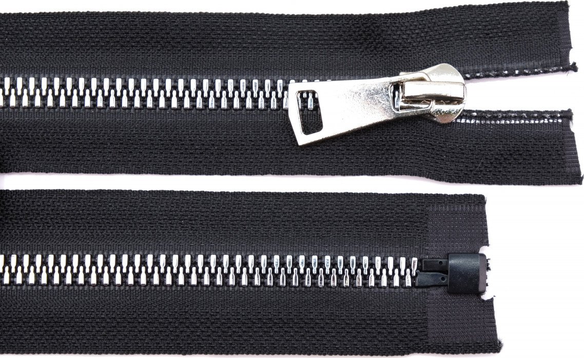 Zdrhovadlo kostěné PH8 8mm 70cm dělitelné stříbrné, varianta černá