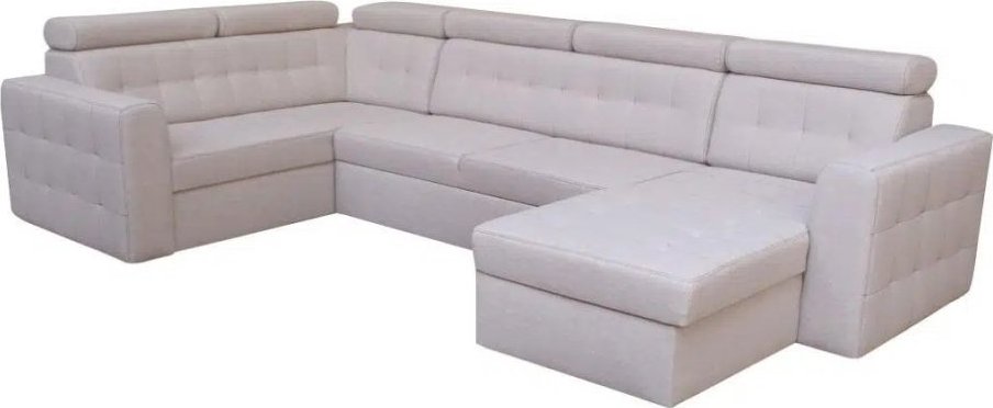 Rozkládací rohová sedačka TARGET U krémová