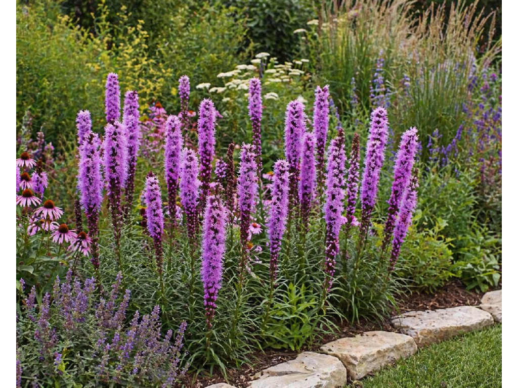 Šuškarda 'Liatris spicata Kobold' v květináči