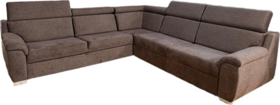 Rozkládací rohová sedačka DIVARO L hnědá