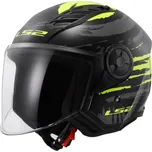 LS2 OF616 Airflow II Brush Black/Yellow
