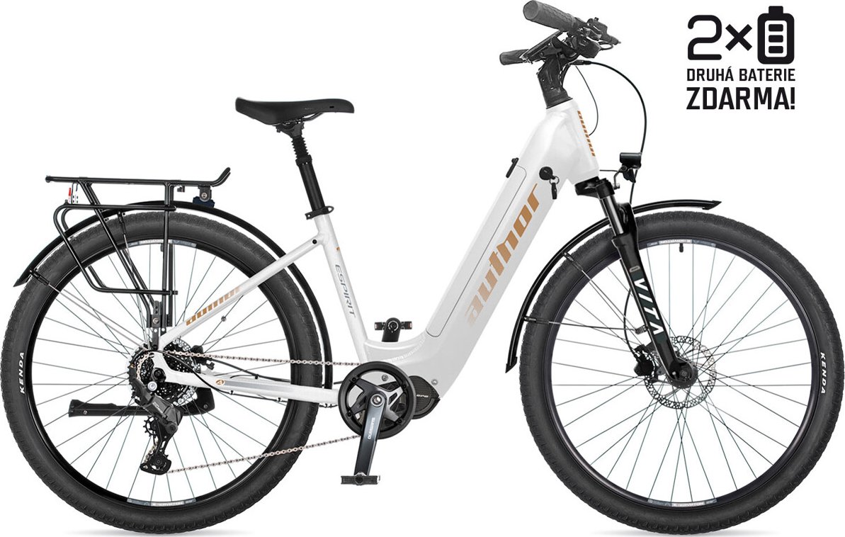 Elektrokolo Author Espirit 27.5" 630Wh bílá černá/zlatá 17" 2026