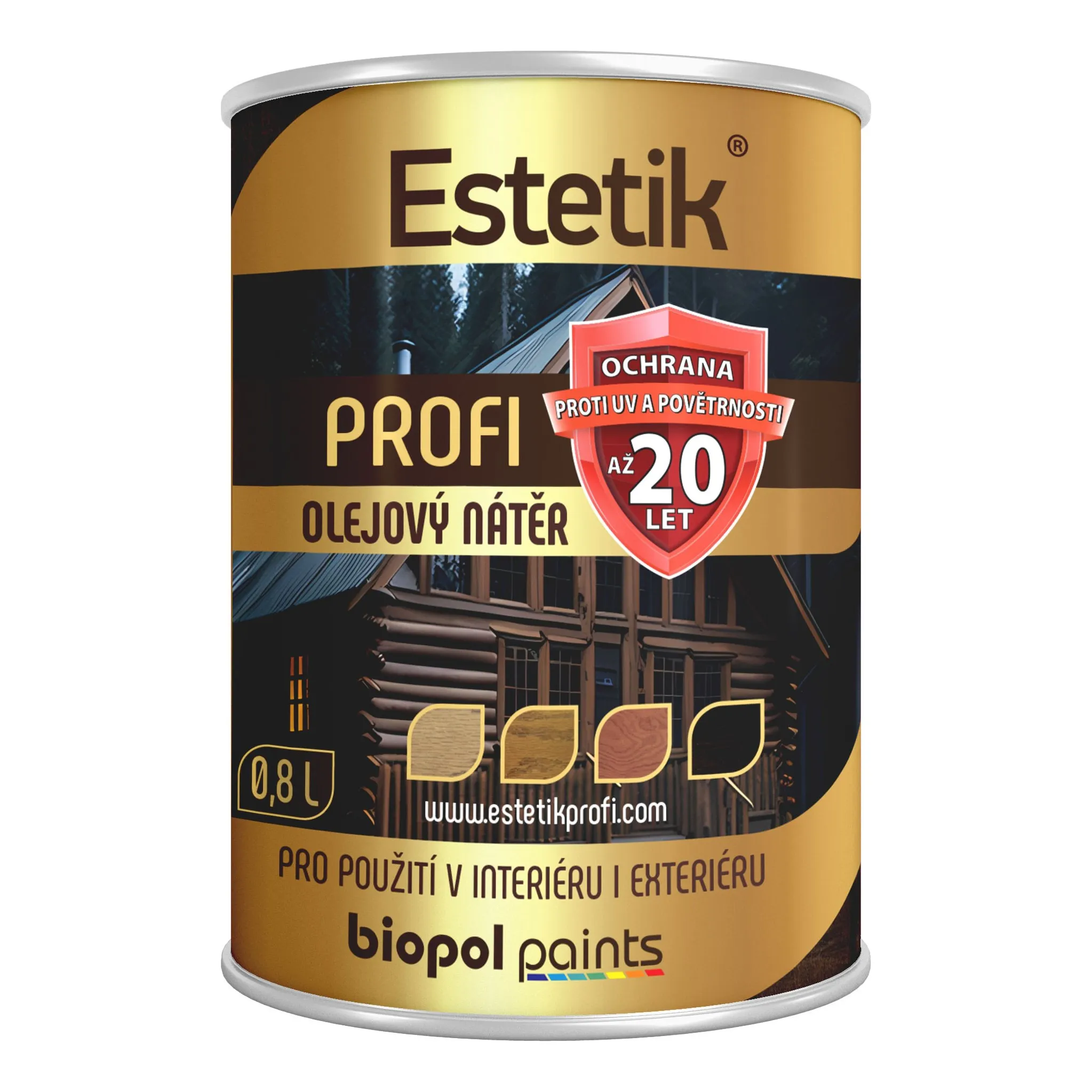 Fotografie 3 - Lazura Biopol Estetik Profi 3 l bílý