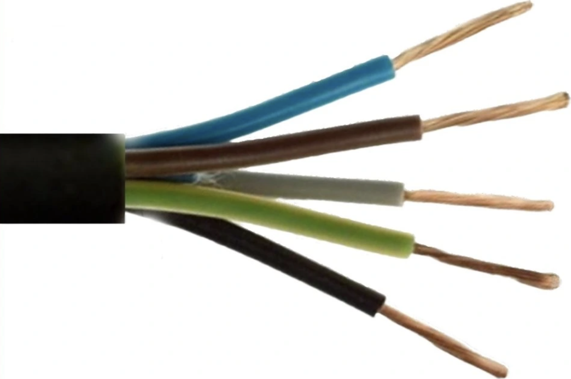 Gumový kabel 5x2,5 mm