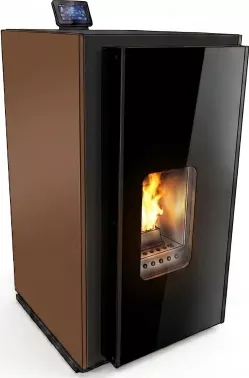 EKOSCROLL SIGMA PRESTIGE 13 hnědá (Krbová kamna na pelety s výměníkem o výkonu 13 kW hnědá)