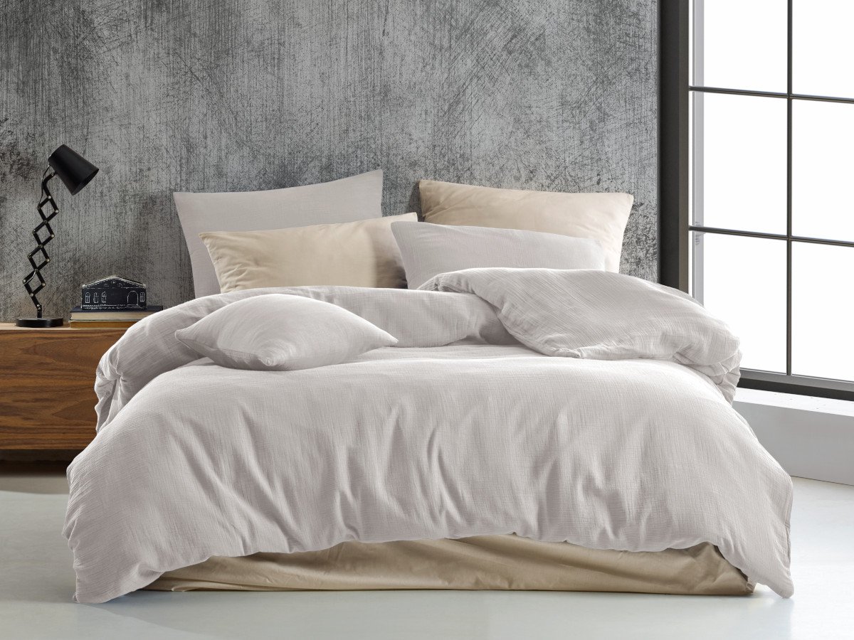 Brotex Mušelínové povlečení 140x200, 70x90 cm krémové