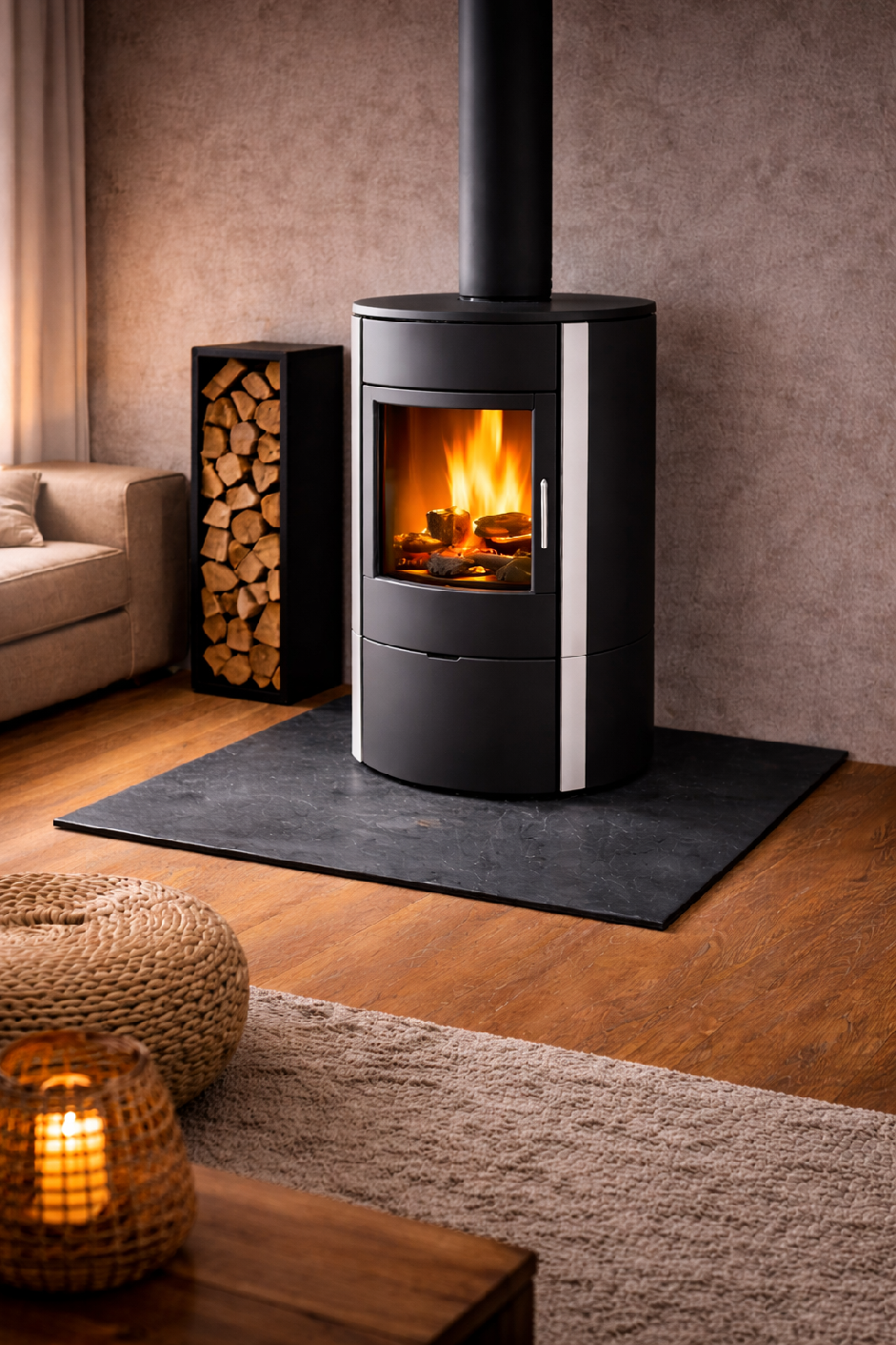 Komíny CZ Deska pod krbová kamna FREE-DOME SLATE 800x1000x10 mm